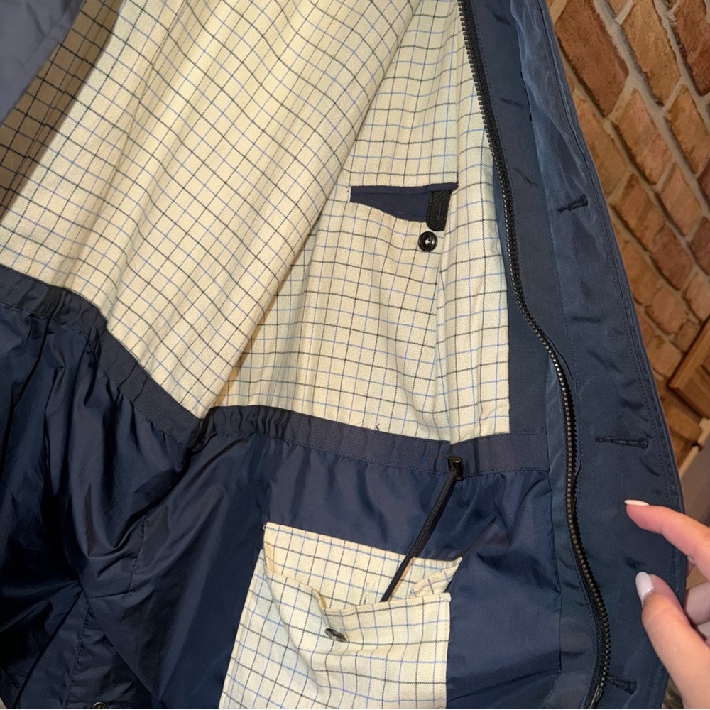 Vintage Polo Ralph Lauren Men’s Jacket Size XL Removable Hood Navy Coat - Picture 3 of 5